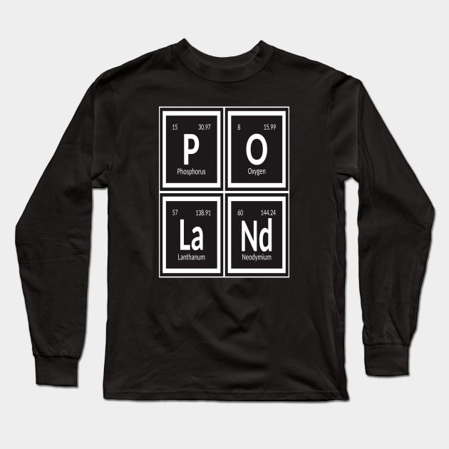 Poland - Periodic Table Long Sleeve T-Shirt by Maozva-DSGN